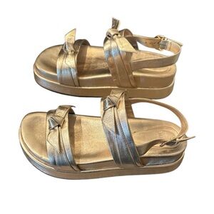 Alexandre Birman Gold Platform Sandals